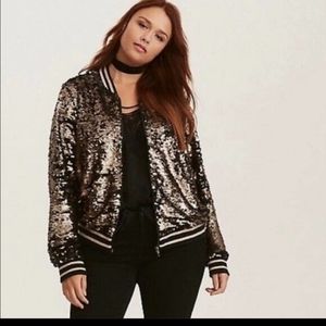 Sequin bomber jacket